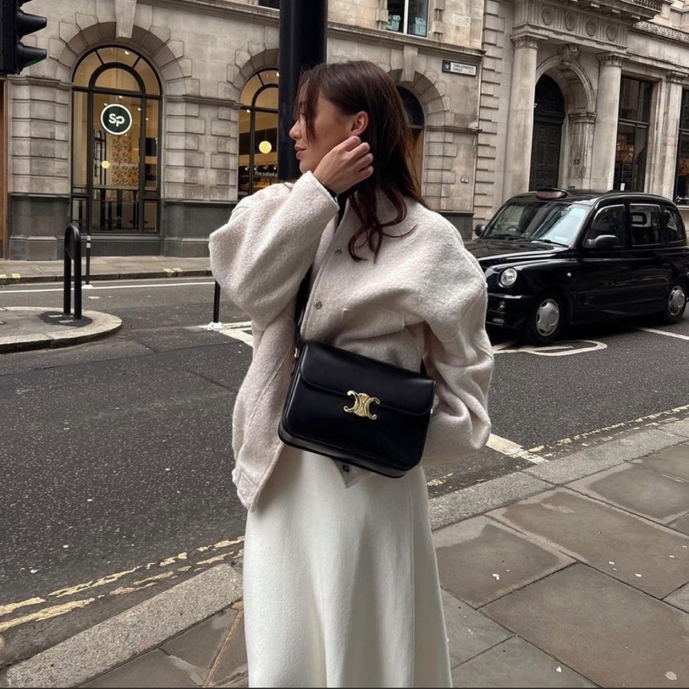 ZARA OVERSIZED TEXTURED BOMBER JACKET - Picture 7 of 16